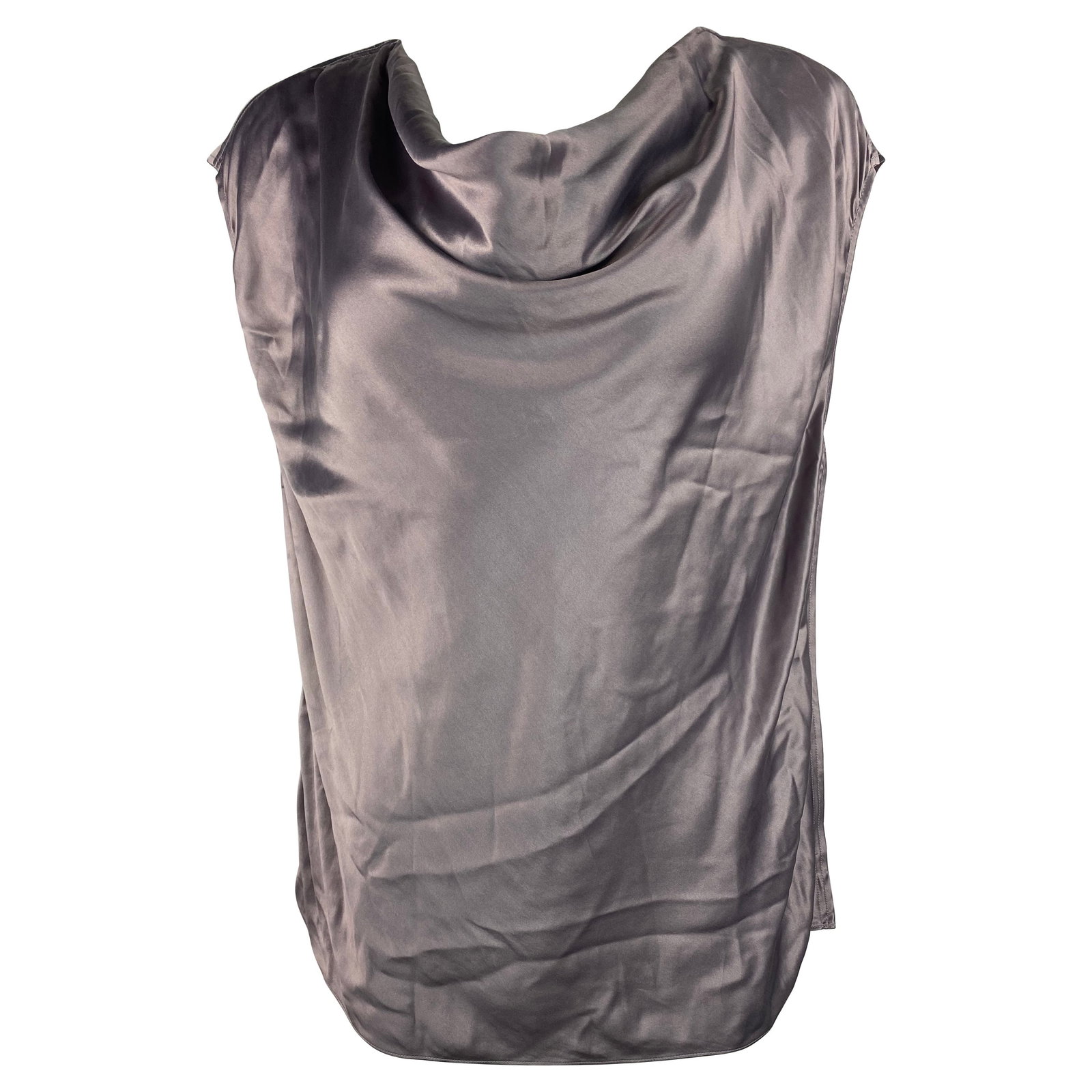 Lanvin Paris purple silk sleeveless tunic blouse EU 44 (1 of 8)