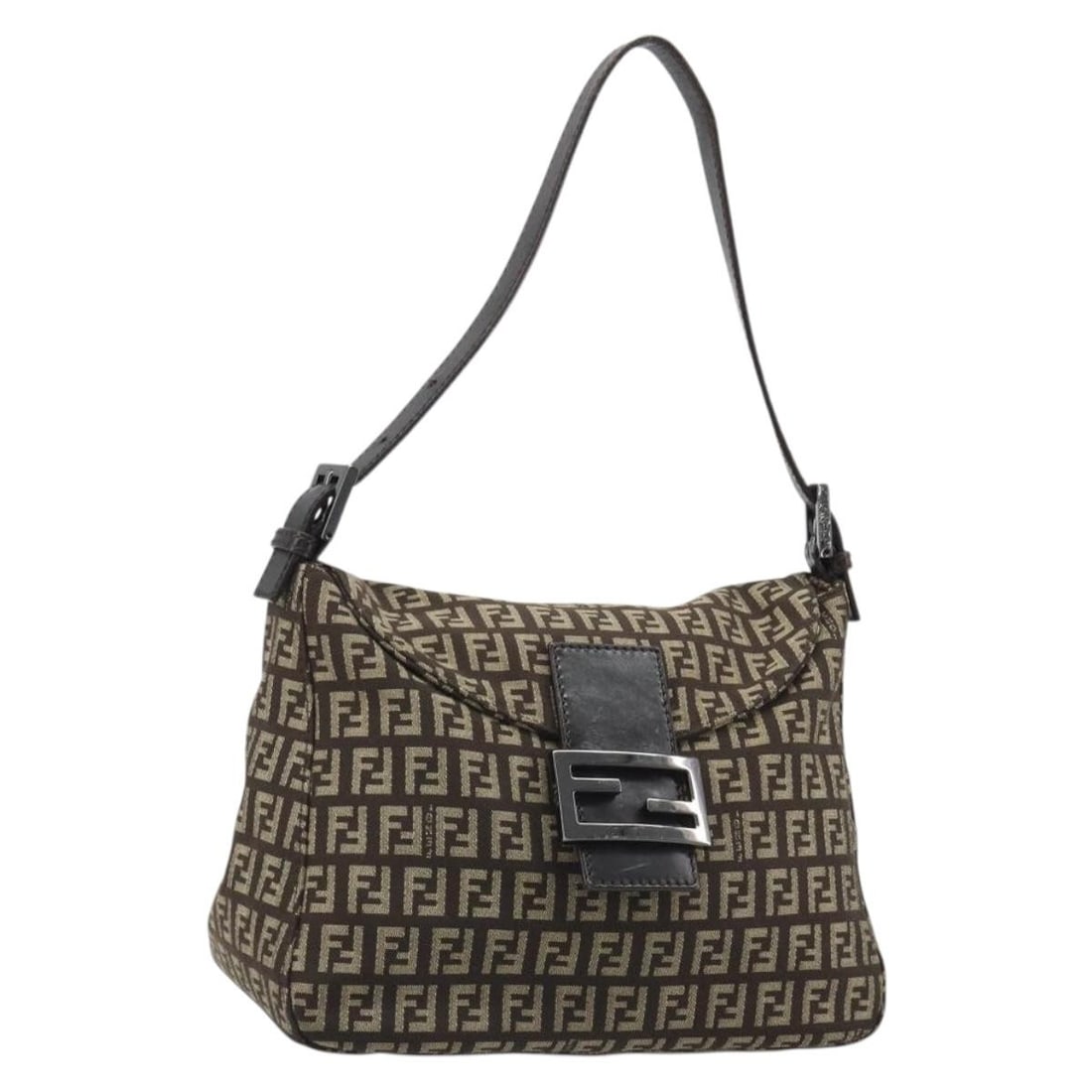Fendi Mamma Baguette Black Zucchino Canvas Shoulder Bag Dust Bag: Fendi Mamma Baguette Black Zucchino Canvas Shoulder Bag Dust Bag Fendi Mamma Baguette shoulder bag in Zucchino canvas, presented in black and made in Italy. It comes with a dust bag and features a sho