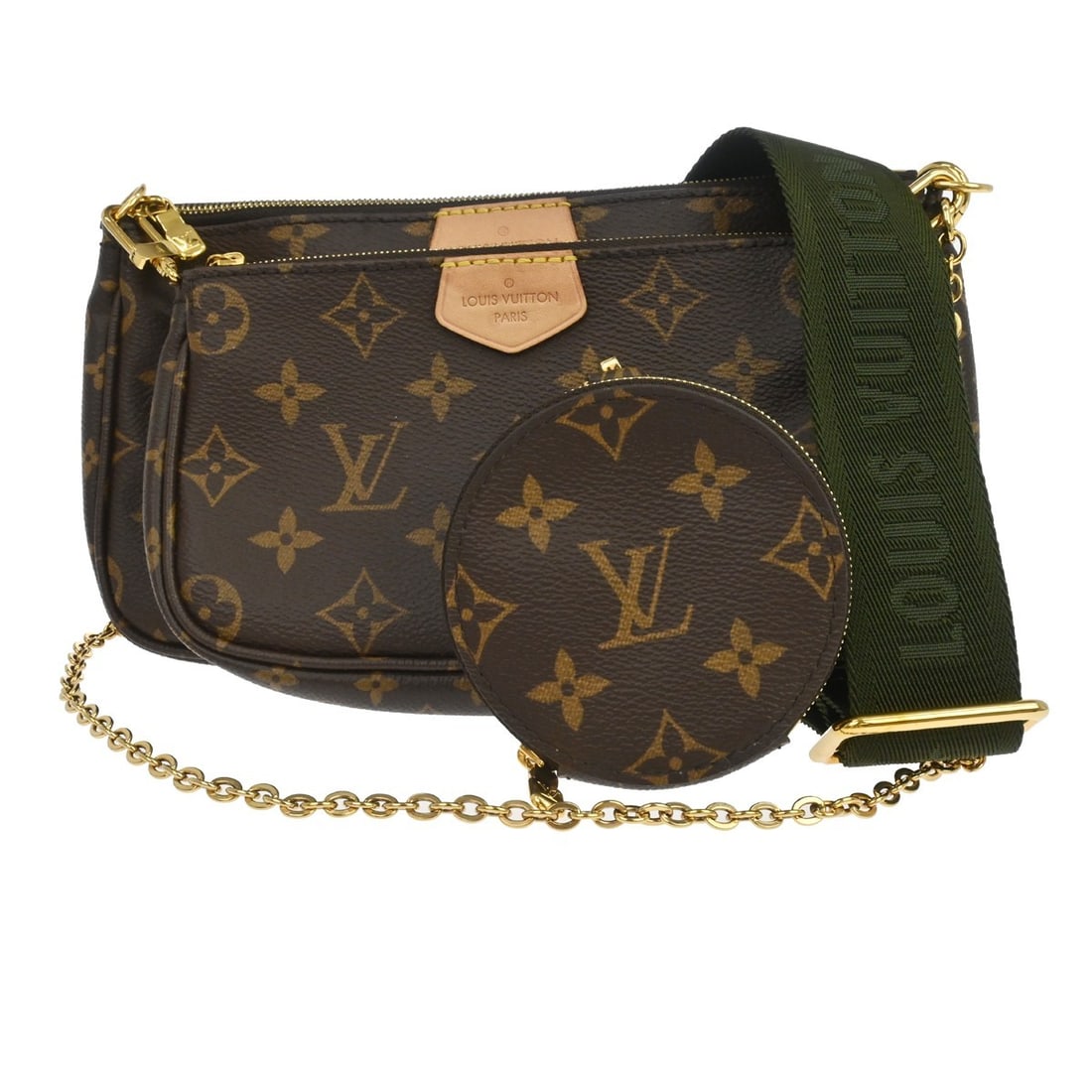 Louis Vuitton M44813 Multi Pochette Accessoires Monogram Crossbody Bag: Louis Vuitton M44813 Multi Pochette Accessoires Monogram Crossbody Bag Louis Vuitton Multi Pochette Accessoires crossbody bag in brown monogram canvas and leather. This vintage unisex style features a