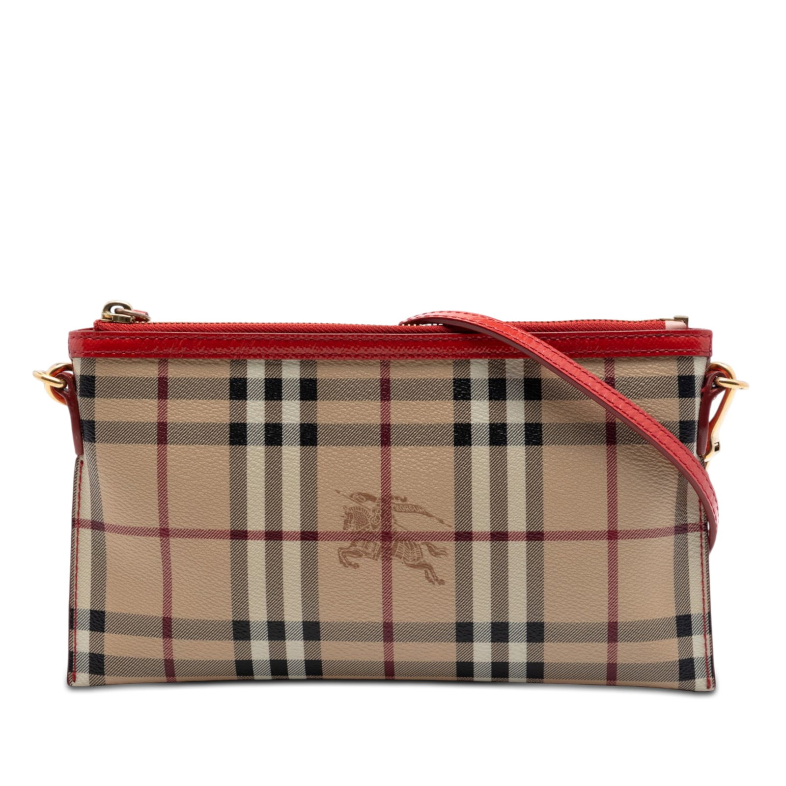 Burberry Peyton Crossbody in Haymarket Check Coated Canvas (1 of 6)