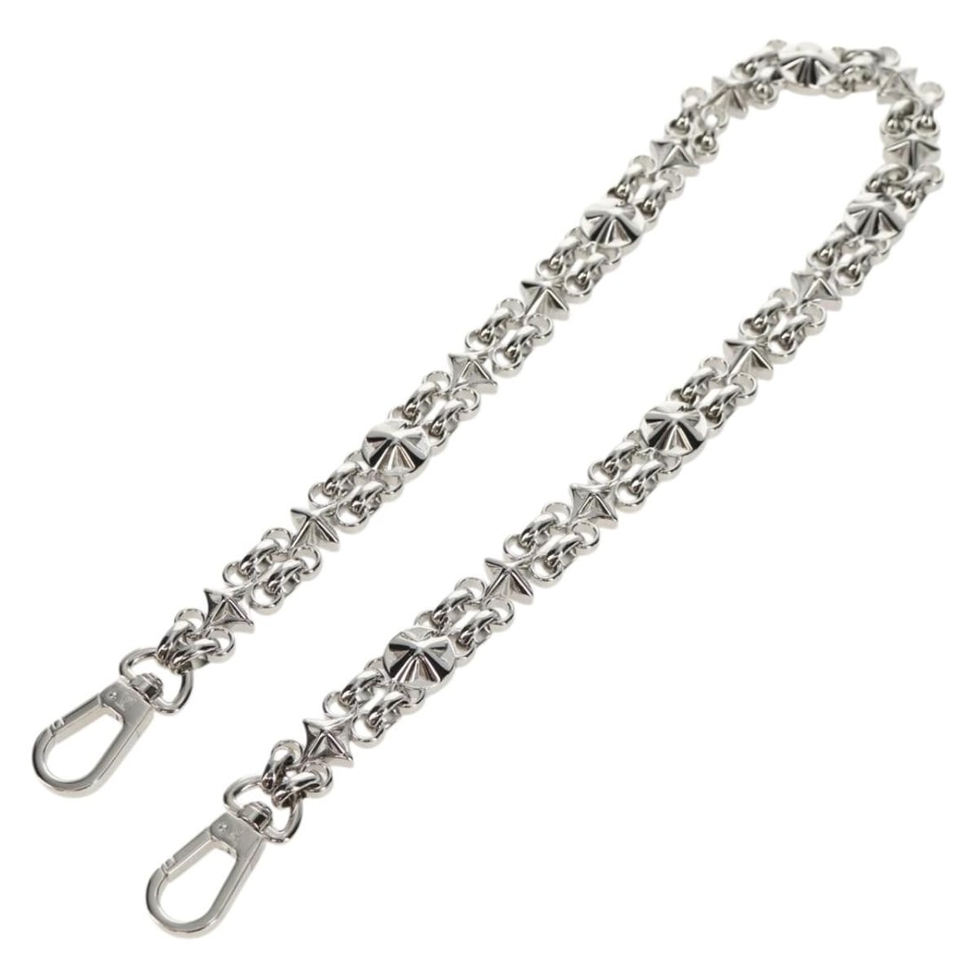 Louis Vuitton silver metal chain strap with dust bag box: Louis Vuitton silver metal chain strap with dust bag box Authentic Louis Vuitton chain strap in silver-tone metal. This women's strap is made in France and comes with a dust bag and item box. It is in