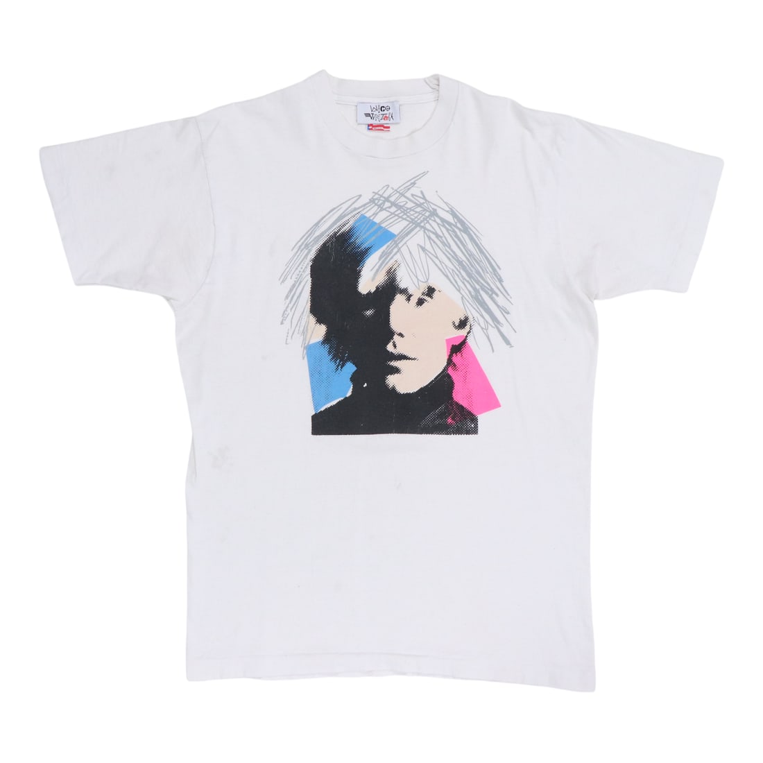 White Cotton Andy Warhol Vintage Shirt Large 1990s (1 of 7)