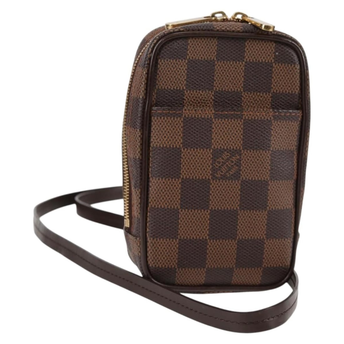 Louis Vuitton Etui Okapi GM Damier Ebene Canvas Pouch N61737: Louis Vuitton Etui Okapi GM Damier Ebene Canvas Pouch N61737 Louis Vuitton Damier Ebene Etui Okapi GM pouch in Damier Ebene canvas, made in France. This women's pouch comes with a shoulder strap and f