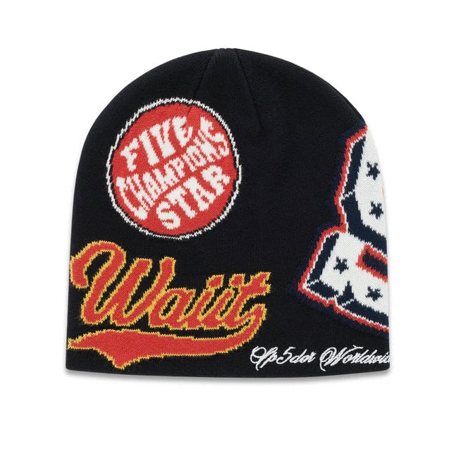 Sp5der District V Skully Beanie Black One Size (1 of 1)