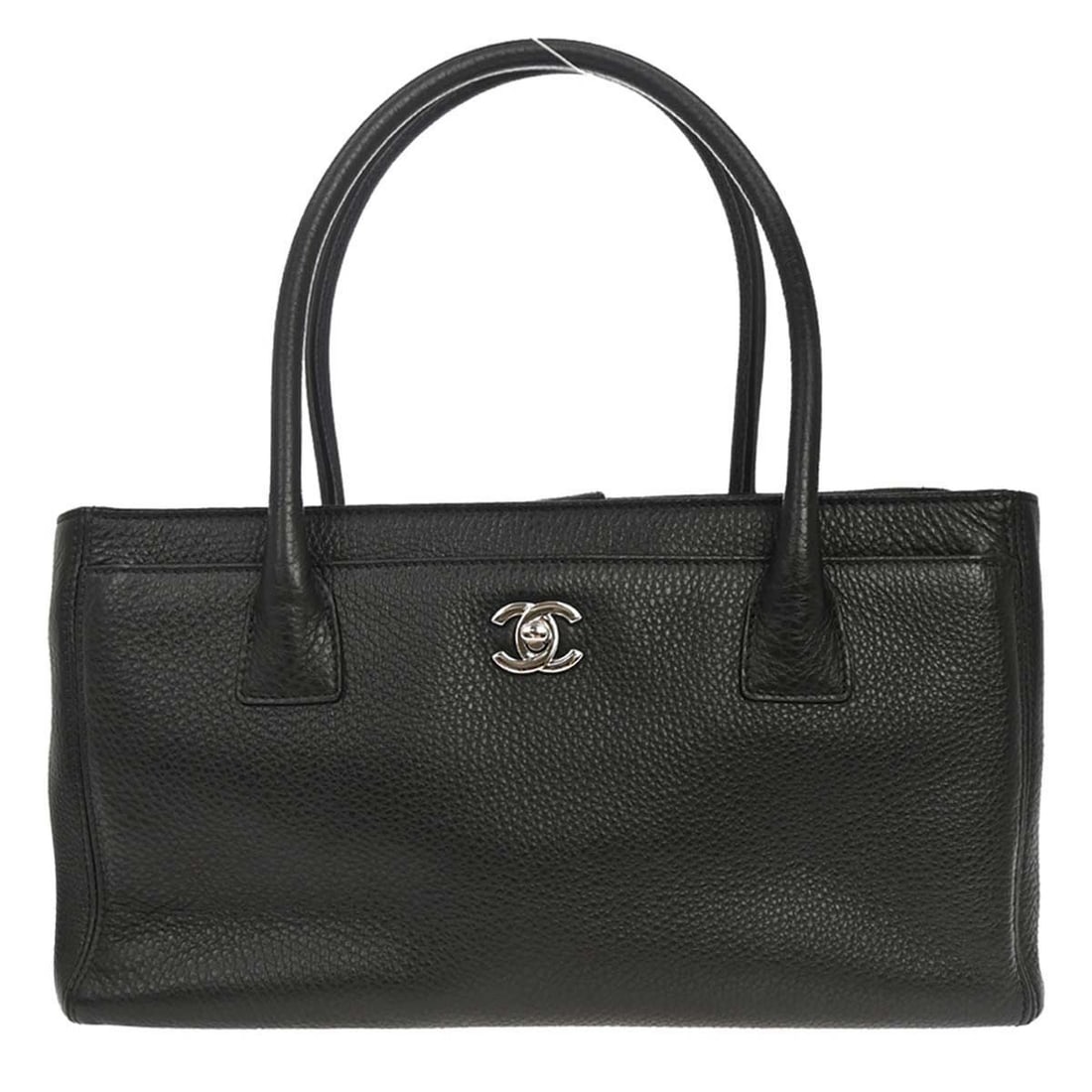 CHANEL Executive Cerf black deerskin medium tote handbag (1 of 15)