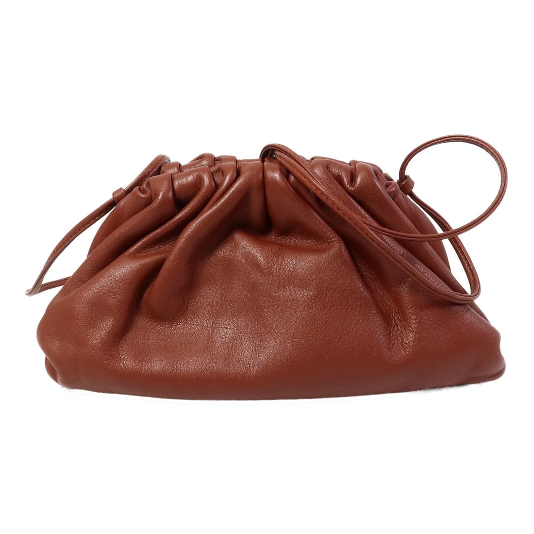 Bottega Veneta The Mini Pouch Brown Calfskin Shoulder Bag: Bottega Veneta The Mini Pouch Brown Calfskin Shoulder Bag Bottega Veneta The Mini Pouch shoulder bag in brown calfskin leather. This women's bag features a compact silhouette with a magnetic pocket an