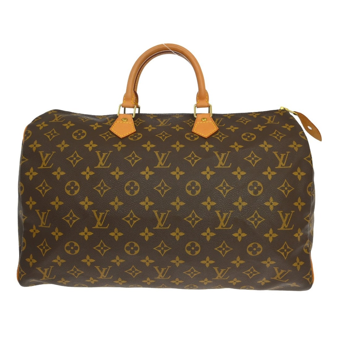 Louis Vuitton Speedy 40 Monogram Canvas Duffle Bag M41522: Louis Vuitton Speedy 40 Monogram Canvas Duffle Bag M41522 Louis Vuitton Speedy 40 duffle handbag in Monogram canvas and leather, made in France. It features a zip closure, double handles, one interior