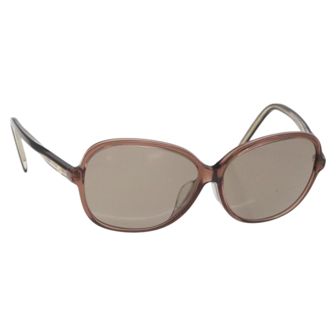 Gucci Eyewear Brown Plastic Interlocking G Sunglasses: Gucci Eyewear Brown Plastic Interlocking G Sunglasses Gucci Interlocking G sunglasses in brown plastic with a good overall condition. The exterior shows rubbing, and the metal fittings have slight scr