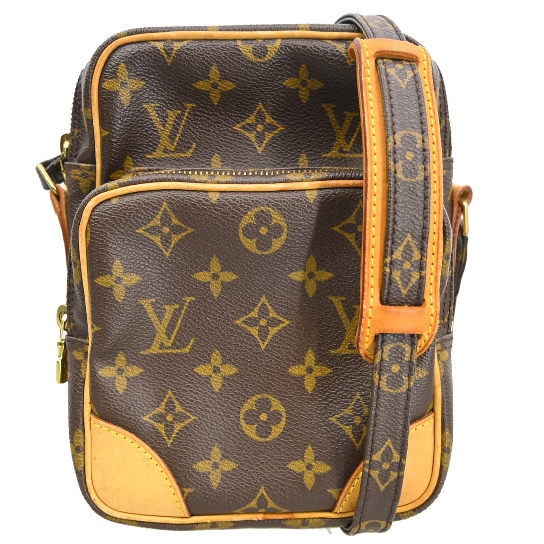 Louis Vuitton Amazone Unisex Brown Canvas Shoulder Bag: Louis Vuitton Amazone Unisex Brown Canvas Shoulder Bag Louis Vuitton Amazone Monogram shoulder bag in brown canvas. This unisex bag is made in France and remains in good condition overall, with light 