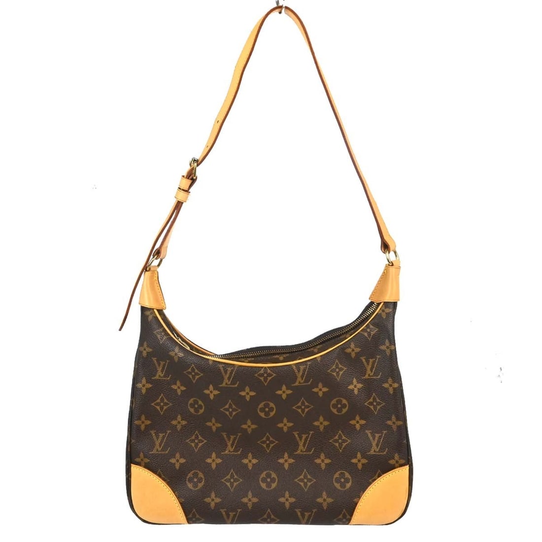 Louis Vuitton Boulogne 30 Monogram Shoulder Bag M51265: Louis Vuitton Boulogne 30 Monogram Shoulder Bag M51265 Vintage Louis Vuitton Boulogne 30 shoulder bag in Monogram canvas with leather trim and a beige lining. This women's shoulder bag features an adj