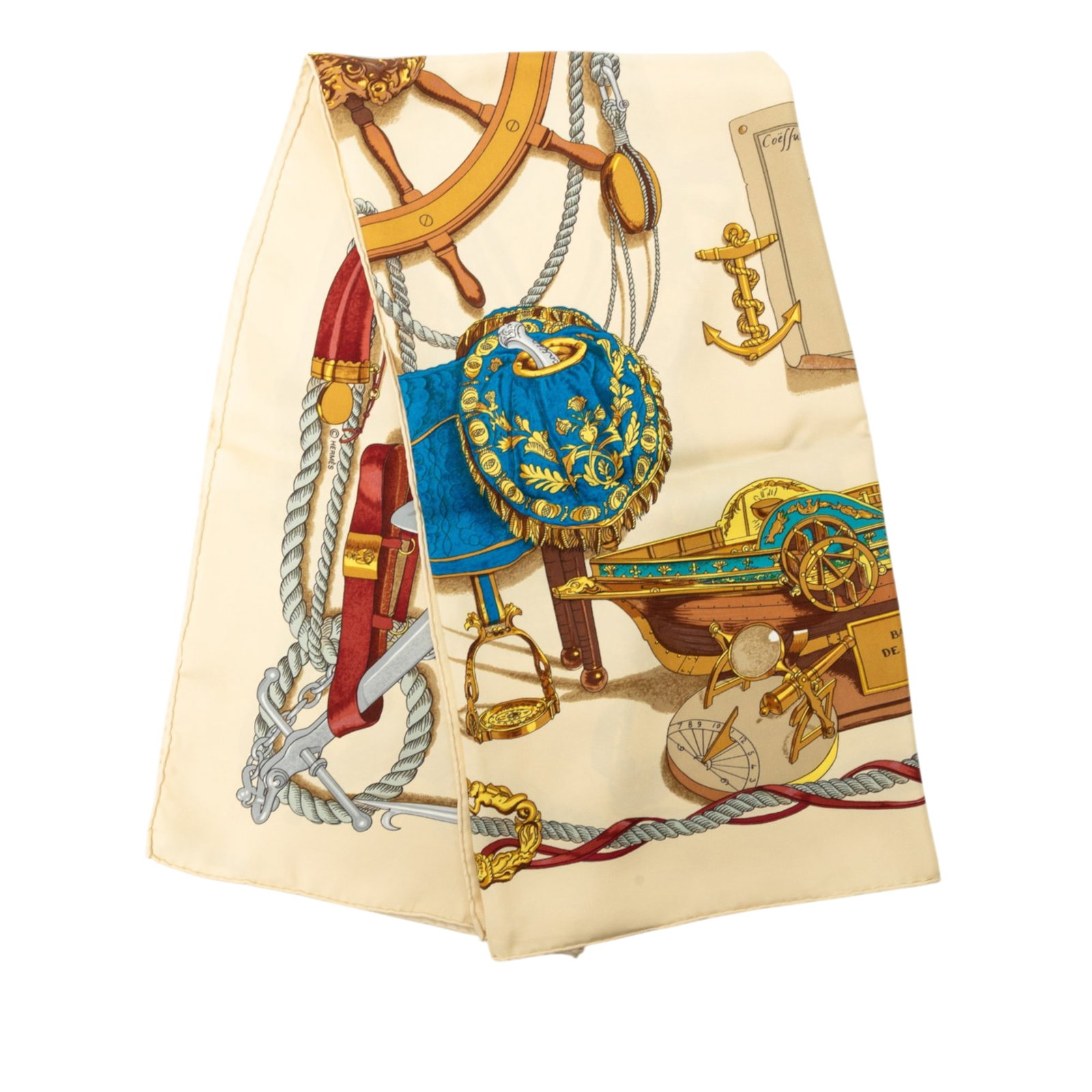 Hermes Musee 90 Silk Scarf Brown France: Hermes Musee 90 Silk Scarf Brown France Hermes Musee Silk Scarf 90 featuring the Musee print in silk. Brown in color, this accessory is made in France. Condition AB with staining noted on the exterior