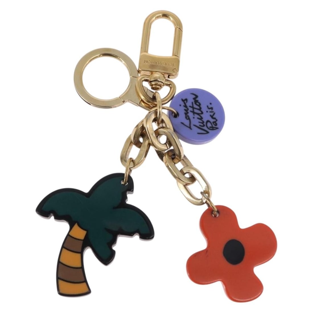 Louis Vuitton GA0131 metal key holder gold tone Italy (1 of 15)
