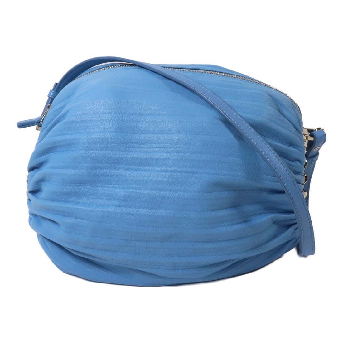 LOEWE C912P84X14 blue lambskin shoulder bag Bracelet Pouch: LOEWE C912P84X14 blue lambskin shoulder bag Bracelet Pouch LOEWE bracelet pouch shoulder bag in blue lambskin leather. This women's shoulder bag features a compact silhouette and comes without accesso