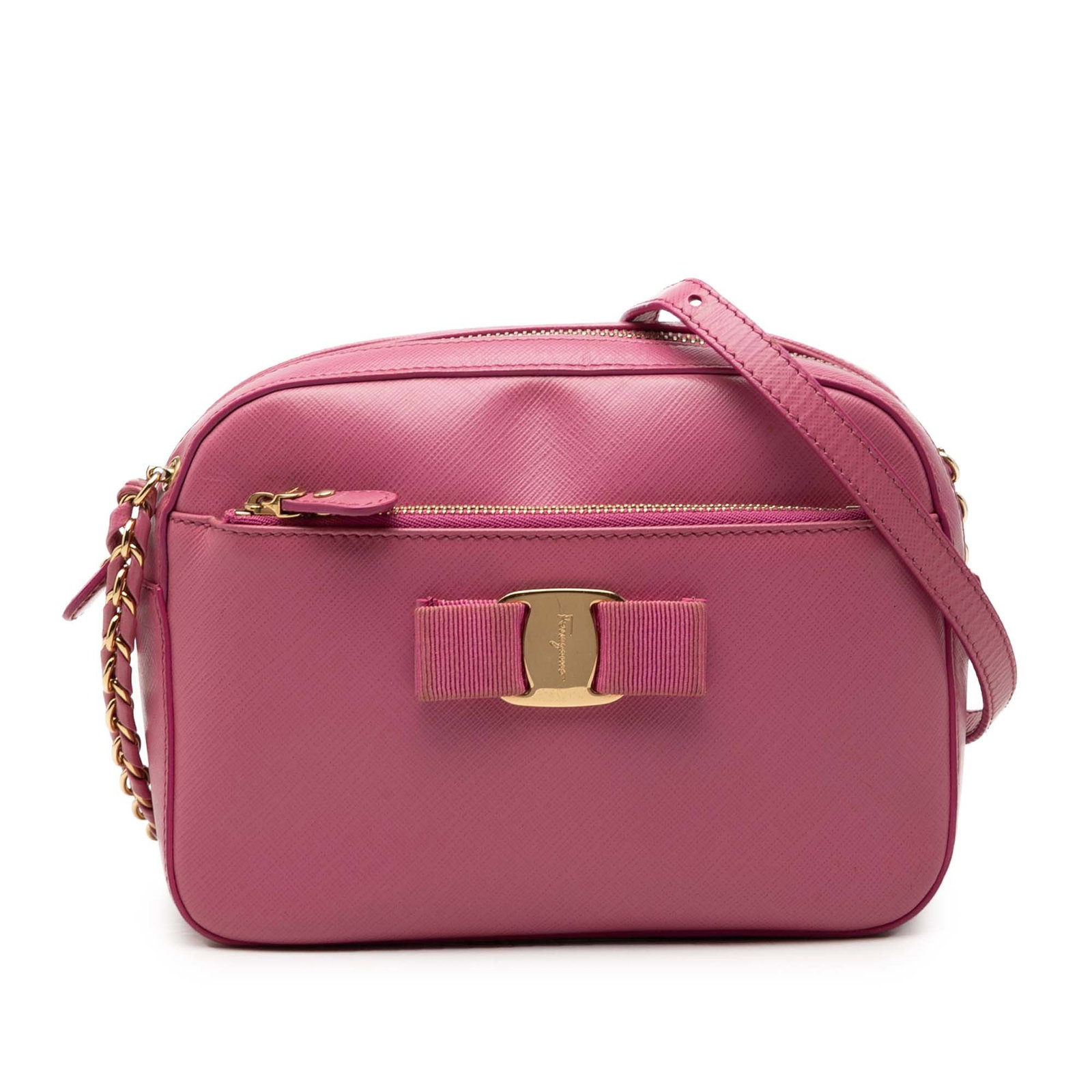 Ferragamo Lydia Vara Bow Leather Crossbody Camera Bag (1 of 7)