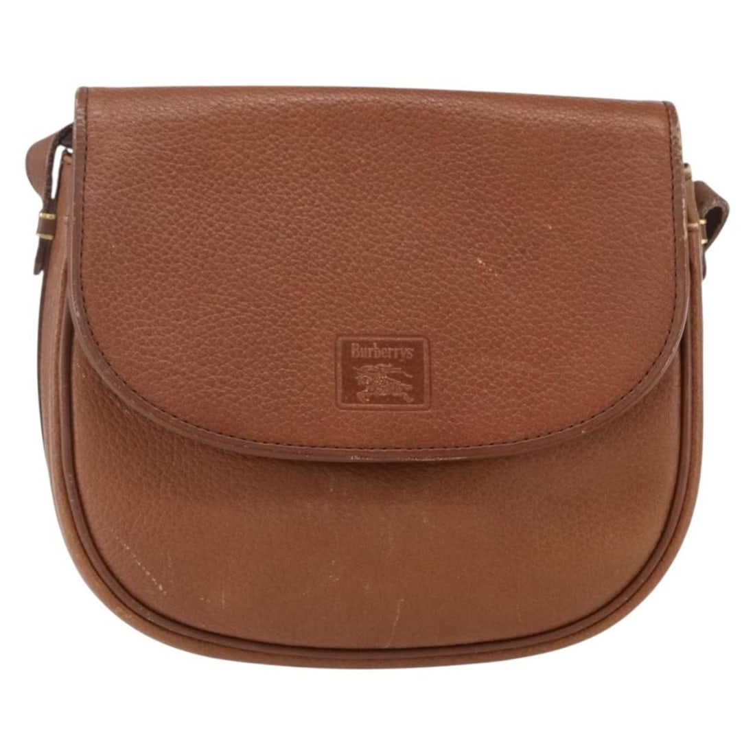 Burberry Vintage Brown Leather Shoulder Bag: Burberry Vintage Brown Leather Shoulder Bag This vintage Burberry shoulder bag for women is crafted from brown leather and features a compact design. It has a shoulder strap and metal fittings. The ba