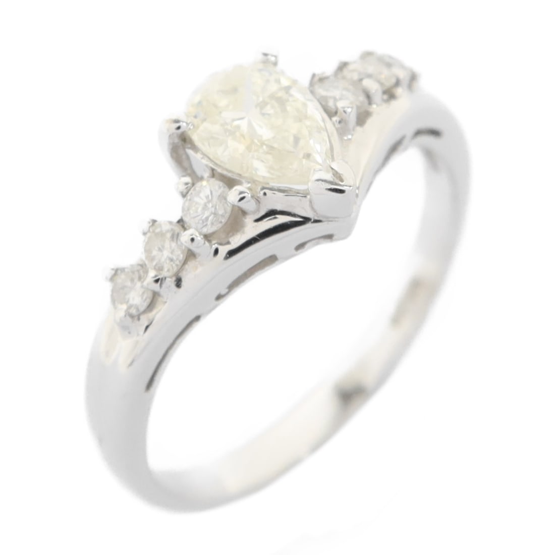 18K White Gold Diamond Ring Brand JEWELRY US 5.5 (1 of 7)