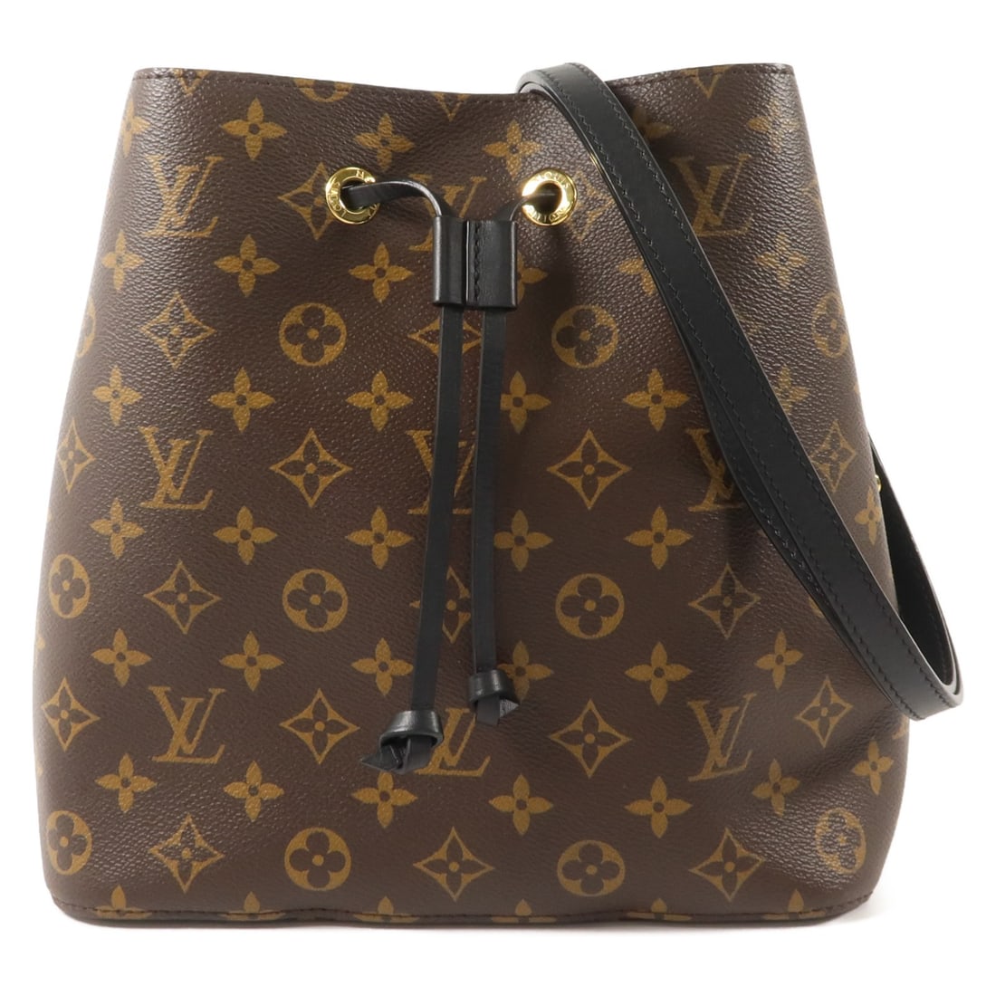 Louis Vuitton Neo Noe MM M44020 Monogram Shoulder Bag Brown: Louis Vuitton Neo Noe MM M44020 Monogram Shoulder Bag Brown Louis Vuitton Neo Noe MM shoulder handbag in Monogram PVC coated canvas with a brown and black colorway. This women's shoulder bag features 