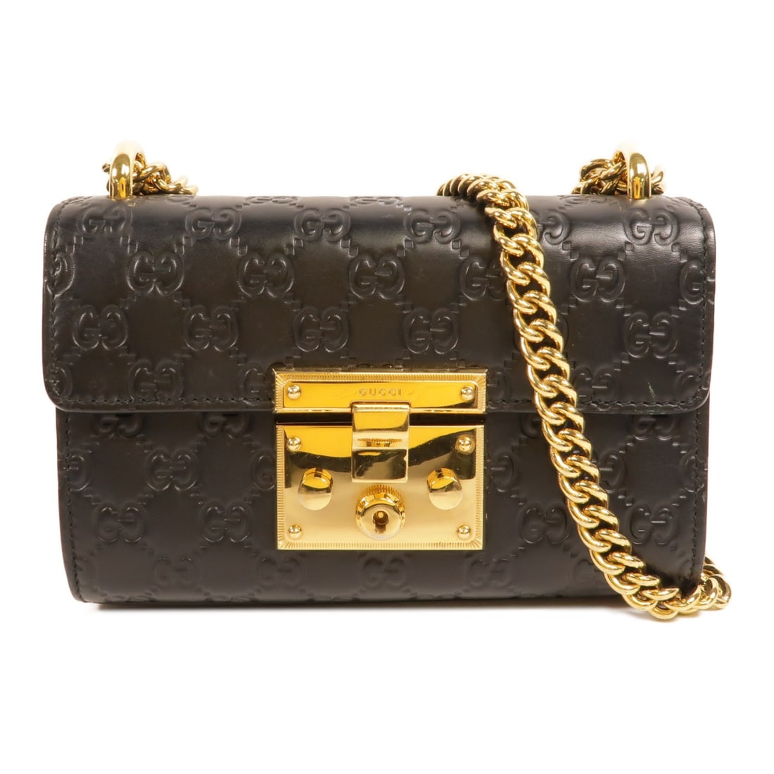 Gucci Padlock Small Shoulder Bag Black Calfskin GG GHW (1 of 18)