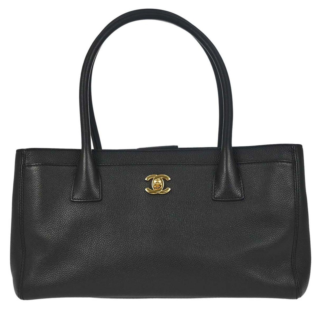 CHANEL Executive Cerf black calfskin tote with pouch (1 of 15)
