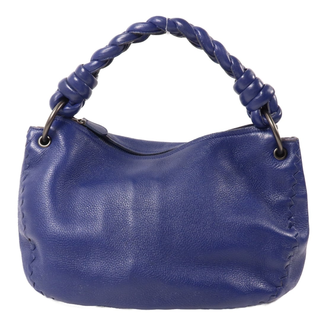 Bottega Veneta 179188 Blue Calfskin Womens Shoulder Bag: Bottega Veneta 179188 Blue Calfskin Womens Shoulder Bag Bottega Veneta shoulder bag in blue calfskin leather. This women's bag features a structured silhouette with a top handle and an interior with o