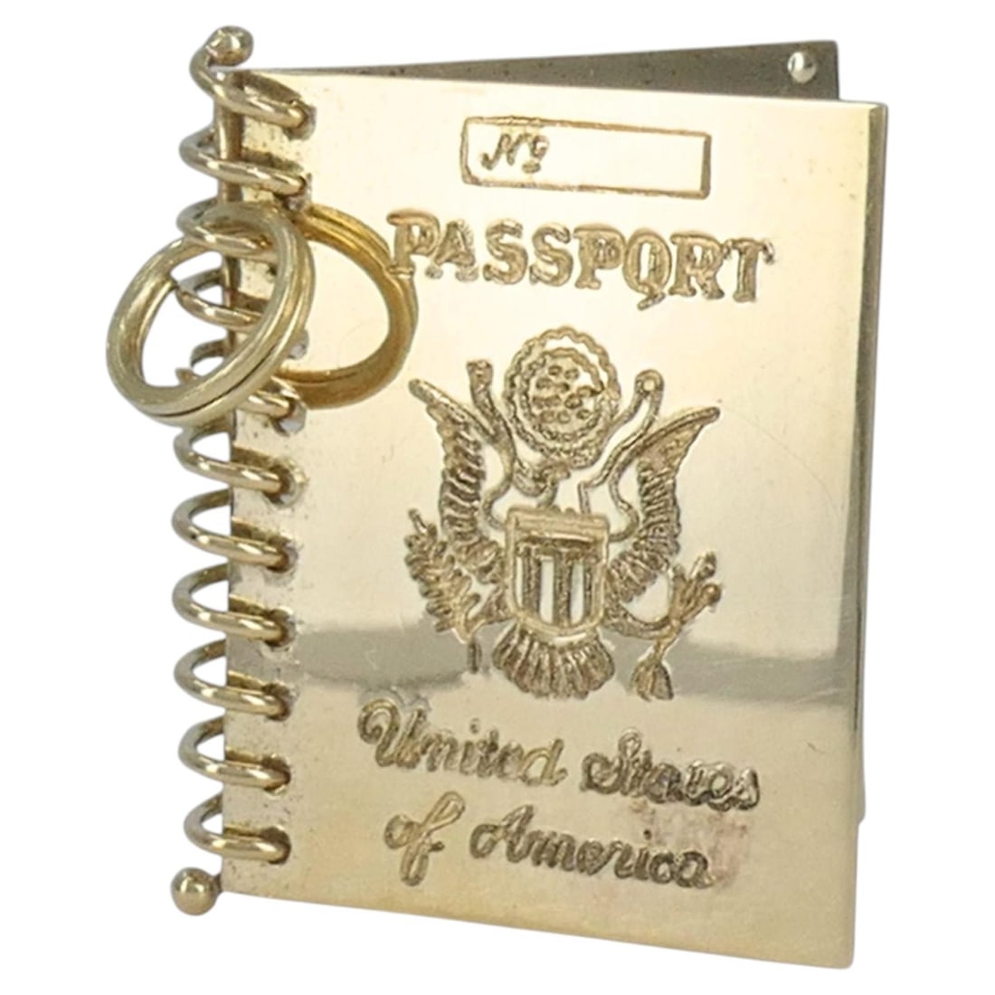 14k Gold US Passport Charm Pendant Mid 20th Century (1 of 10)