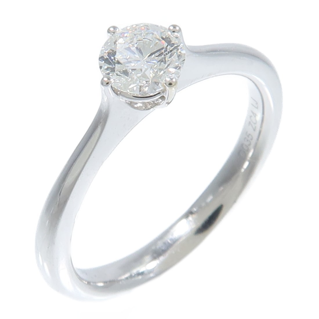 18K White Gold Diamond Ring US Size 4.5 0.35ct (1 of 8)