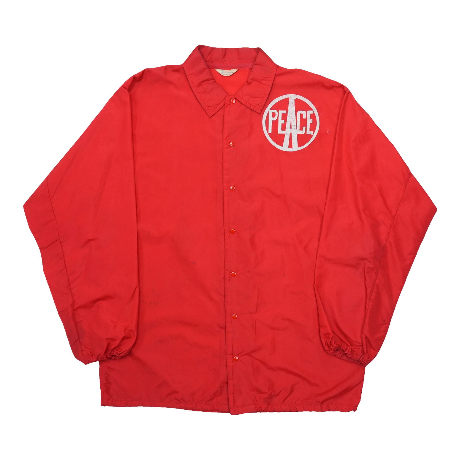 Red Nylon Woodstock Peace Staff Jacket from 1969 (1 of 8)