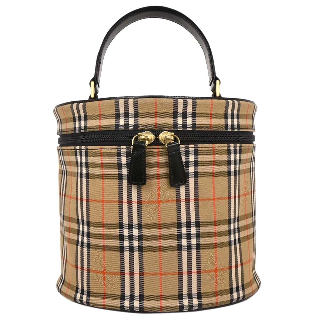 Burberry House Check Top Handle Vanity Bag Beige Black (1 of 10)