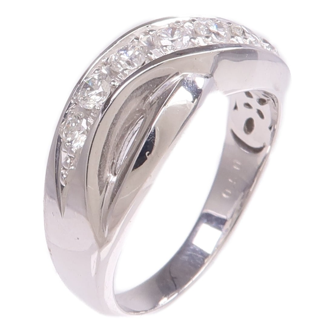 PT1000 Platinum Diamond Ring US 8.25 Clear Stone: PT1000 Platinum Diamond Ring US 8.25 Clear Stone A women's diamond ring in PT1000 platinum with a clear finish and a regular ring size of 8.25. The ring features a 0.50 ct diamond and has a ring width
