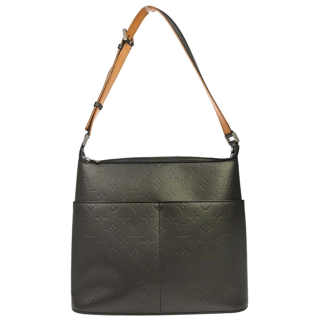 Louis Vuitton Fowler Black Monogram Mat Top Handle Bag M55165: Louis Vuitton Fowler Black Monogram Mat Top Handle Bag M55165 Louis Vuitton Sutter handbag in black Monogram Mat leather with leather trim and a zip closure. Designed for women, this top handle style 