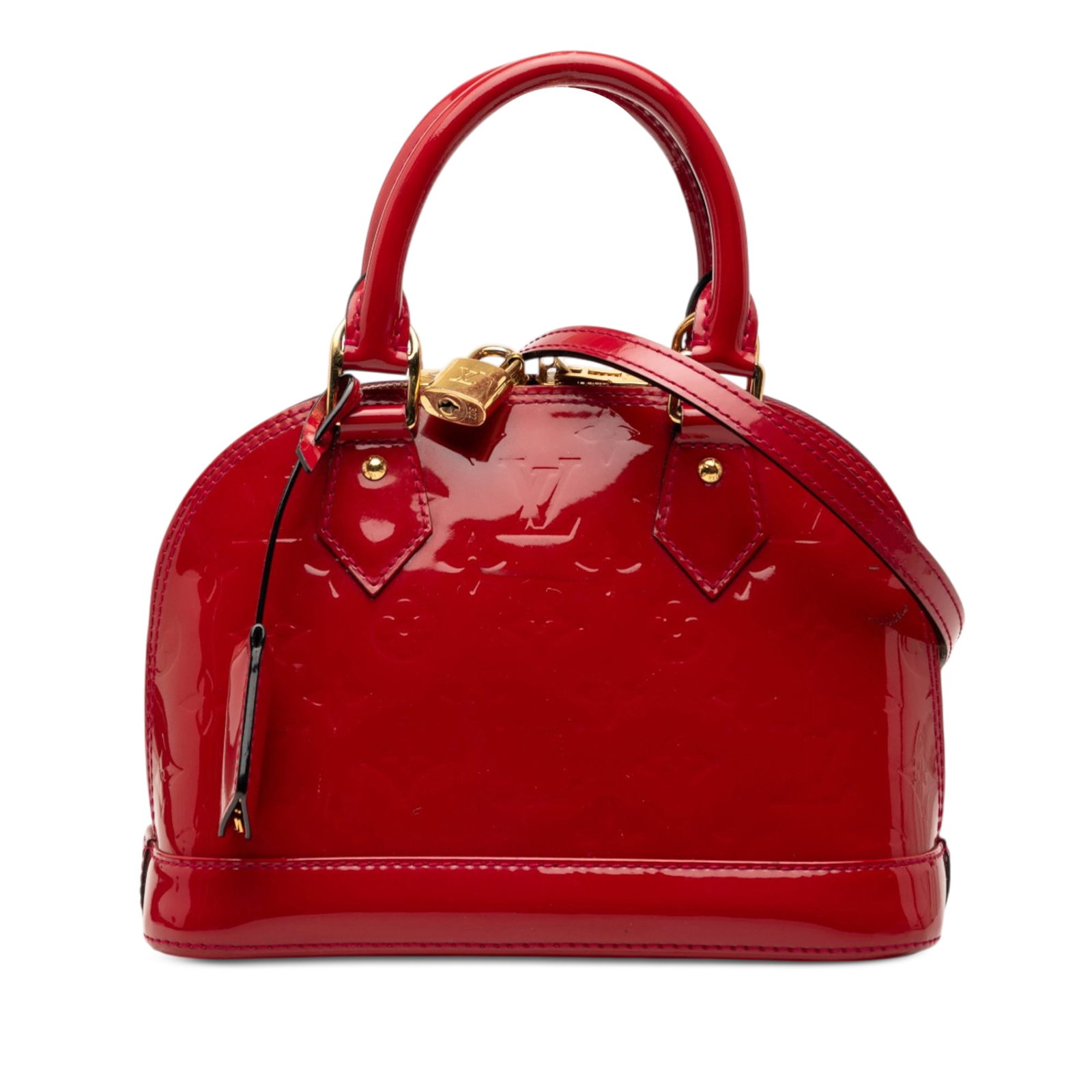 Louis Vuitton Alma BB Monogram Vernis Red Leather Handbag (1 of 7)