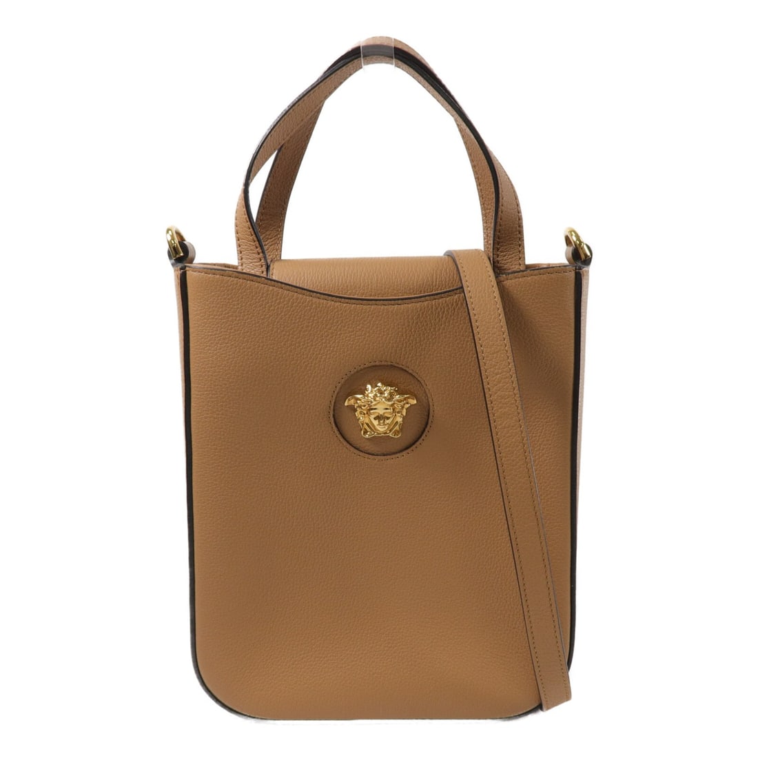 Versace 1011777 Medusa Hobo 2way Shoulder Bag Brown Calfskin: Versace 1011777 Medusa Hobo 2way Shoulder Bag Brown Calfskin Versace Medusa hobo 2-way shoulder bag in brown calfskin leather. Designed for women, this bag features a hobo silhouette with a detachable