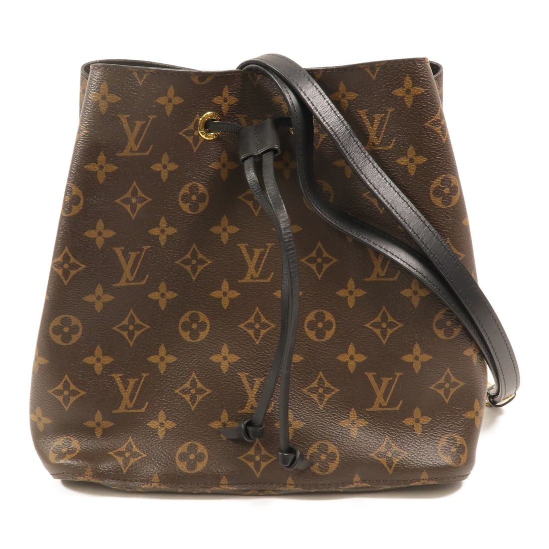 Louis Vuitton Neo Noe MM M44020 Monogram Shoulder Bag Brown: Louis Vuitton Neo Noe MM M44020 Monogram Shoulder Bag Brown Louis Vuitton Neo Noe MM shoulder handbag in Monogram PVC coated canvas with a brown and black colorway. This women's bag features an interi
