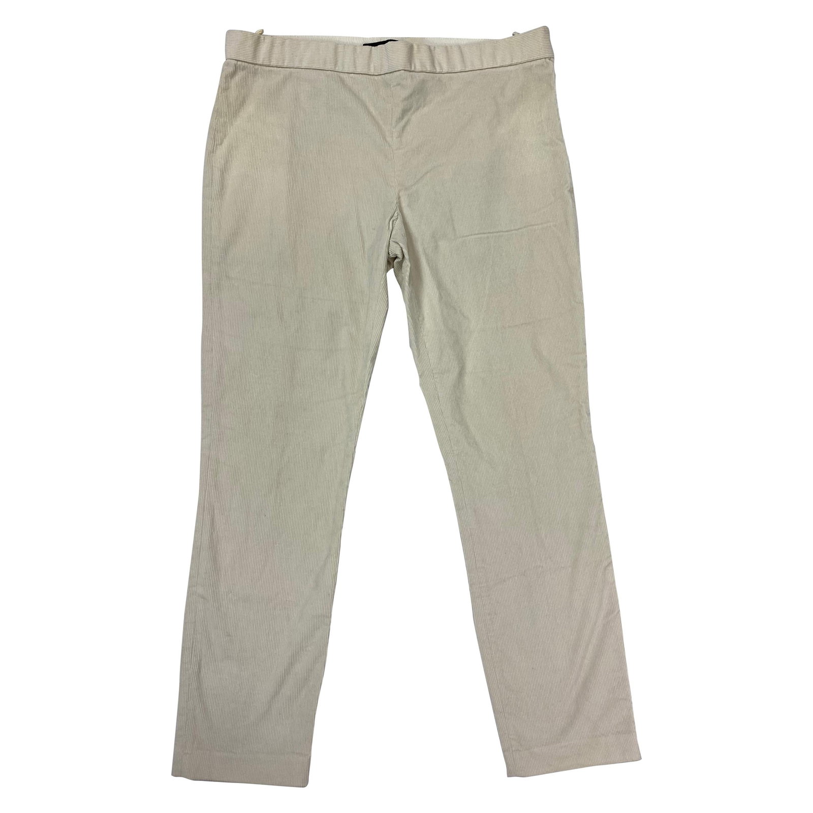 The Row size 6 white cotton capri pants velvet finish (1 of 8)