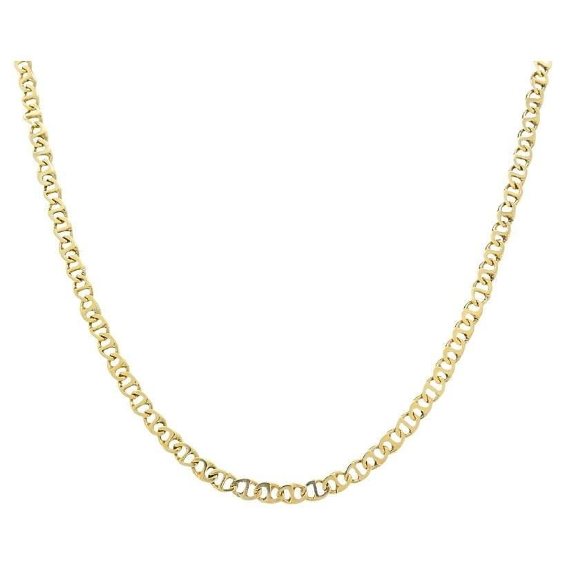 Vintage 14k Gold Flat Link Necklace 18 in (1 of 6)