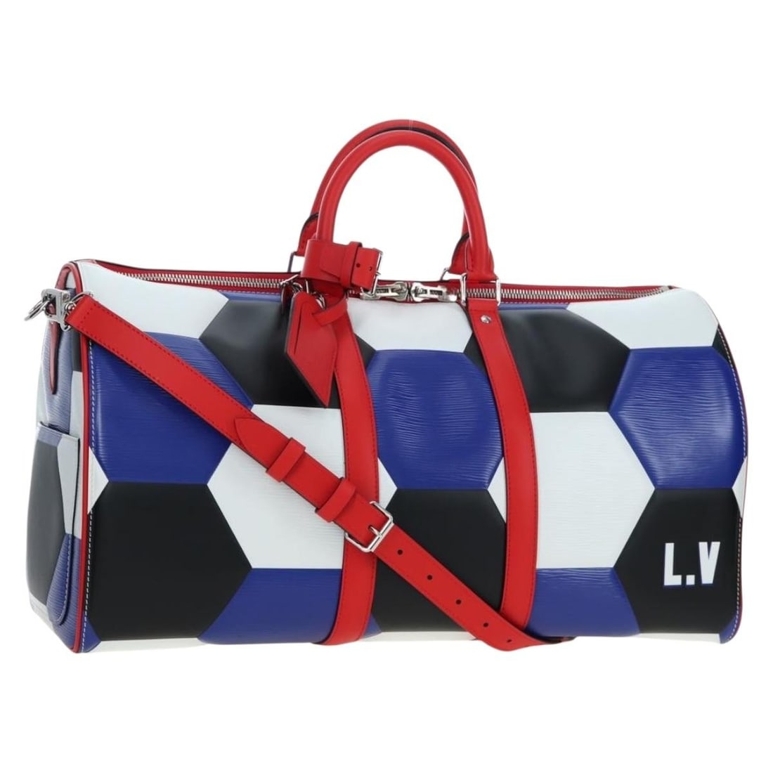 Louis Vuitton FIFA Keepall Bandouliere 50 Epi Leather Blue Bag: Louis Vuitton FIFA Keepall Bandouliere 50 Epi Leather Blue Bag Louis Vuitton Keepall Bandouliere 50 from the Epi FIFA collaboration in blue Epi leather. This Boston bag is made in France and includes 