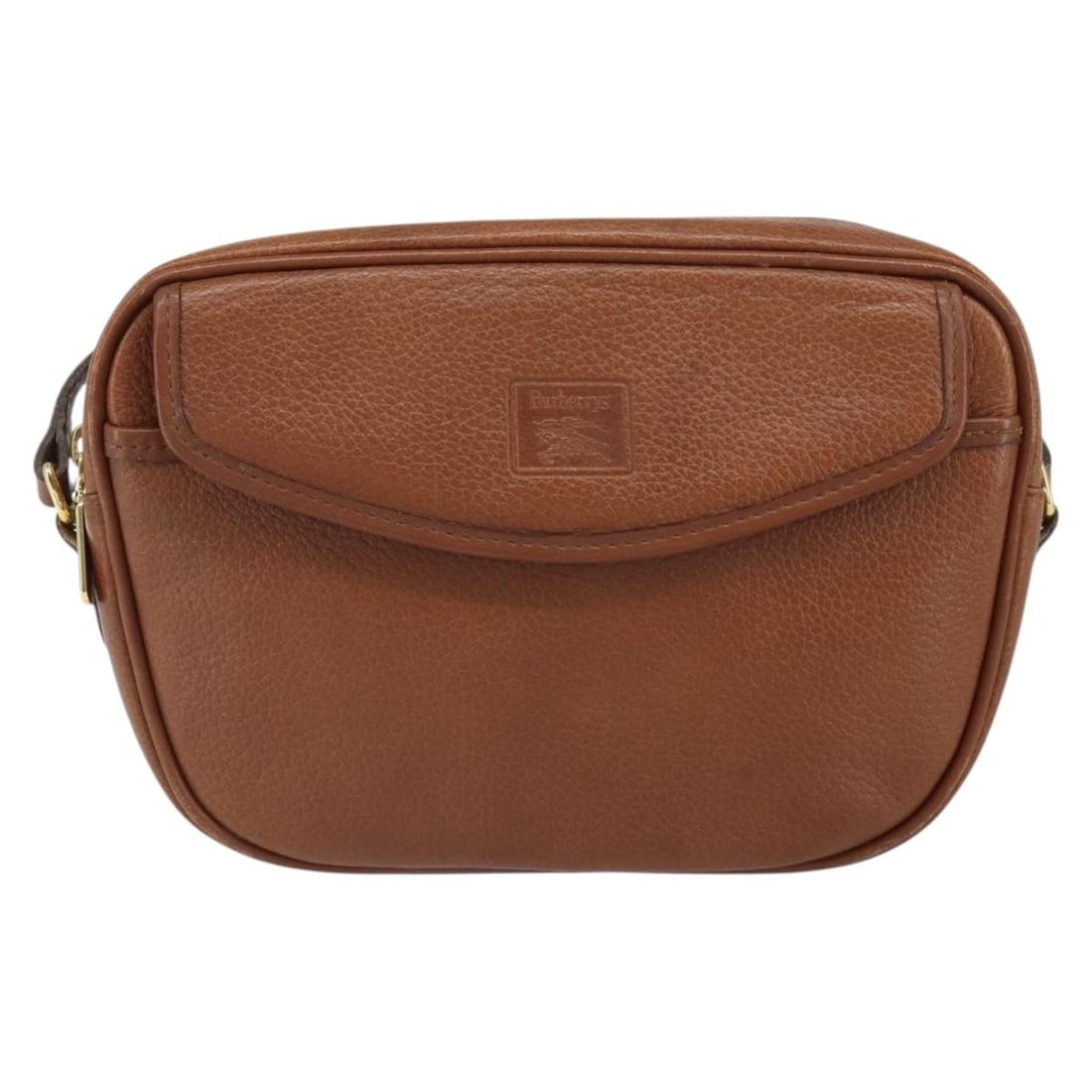 Burberry Vintage Brown Leather Shoulder Bag: Burberry Vintage Brown Leather Shoulder Bag This vintage Burberry shoulder bag is crafted from brown leather designed for female use. It features a compact size suitable for everyday essentials. The e