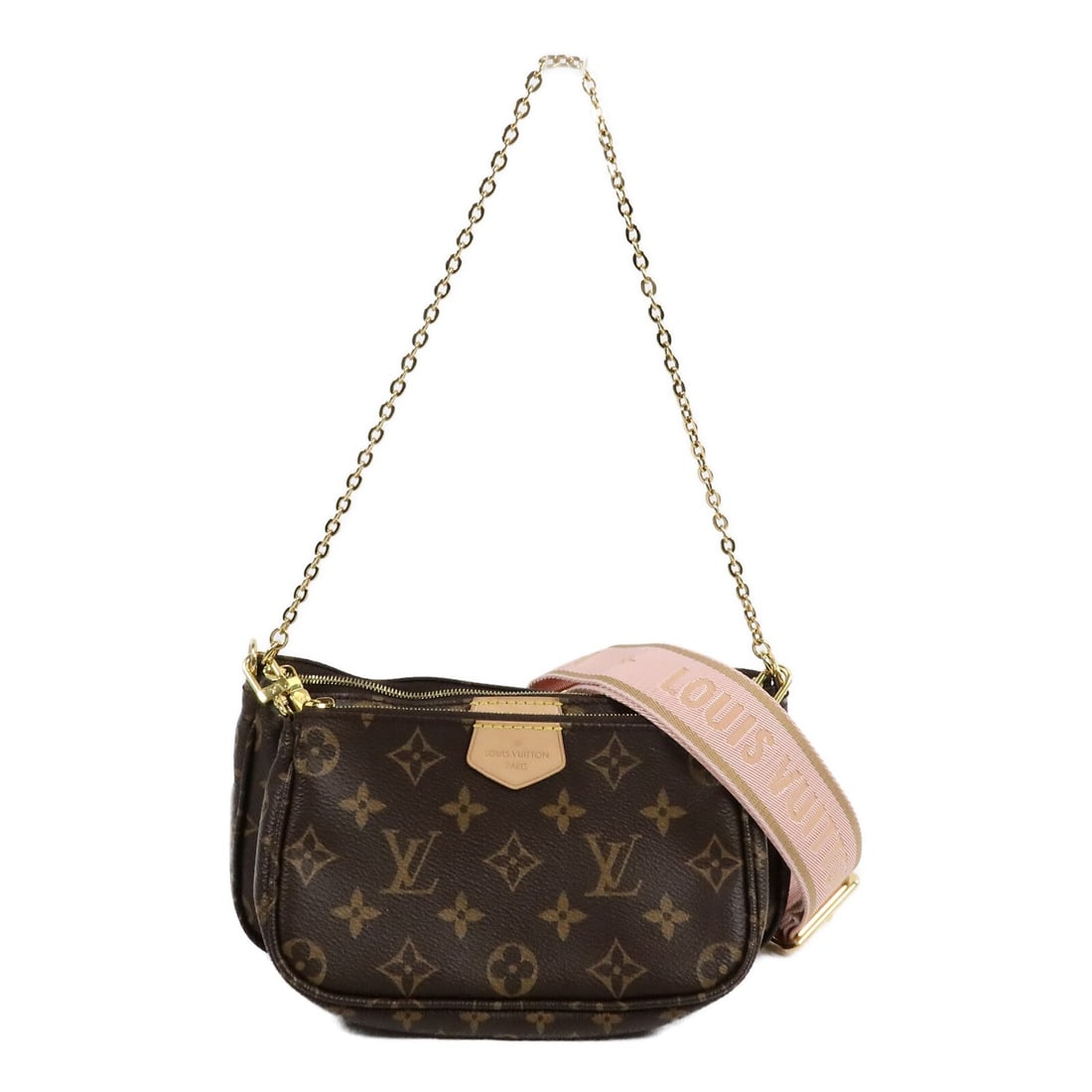Louis Vuitton Multi Pochette Accessoires M44840 Monogram 2way Shoulder Bag: Louis Vuitton Multi Pochette Accessoires M44840 Monogram 2way Shoulder Bag Louis Vuitton Multi Pochette Accessoires 2-way shoulder bag in brown Monogram PVC coated canvas. This women's bag features a 