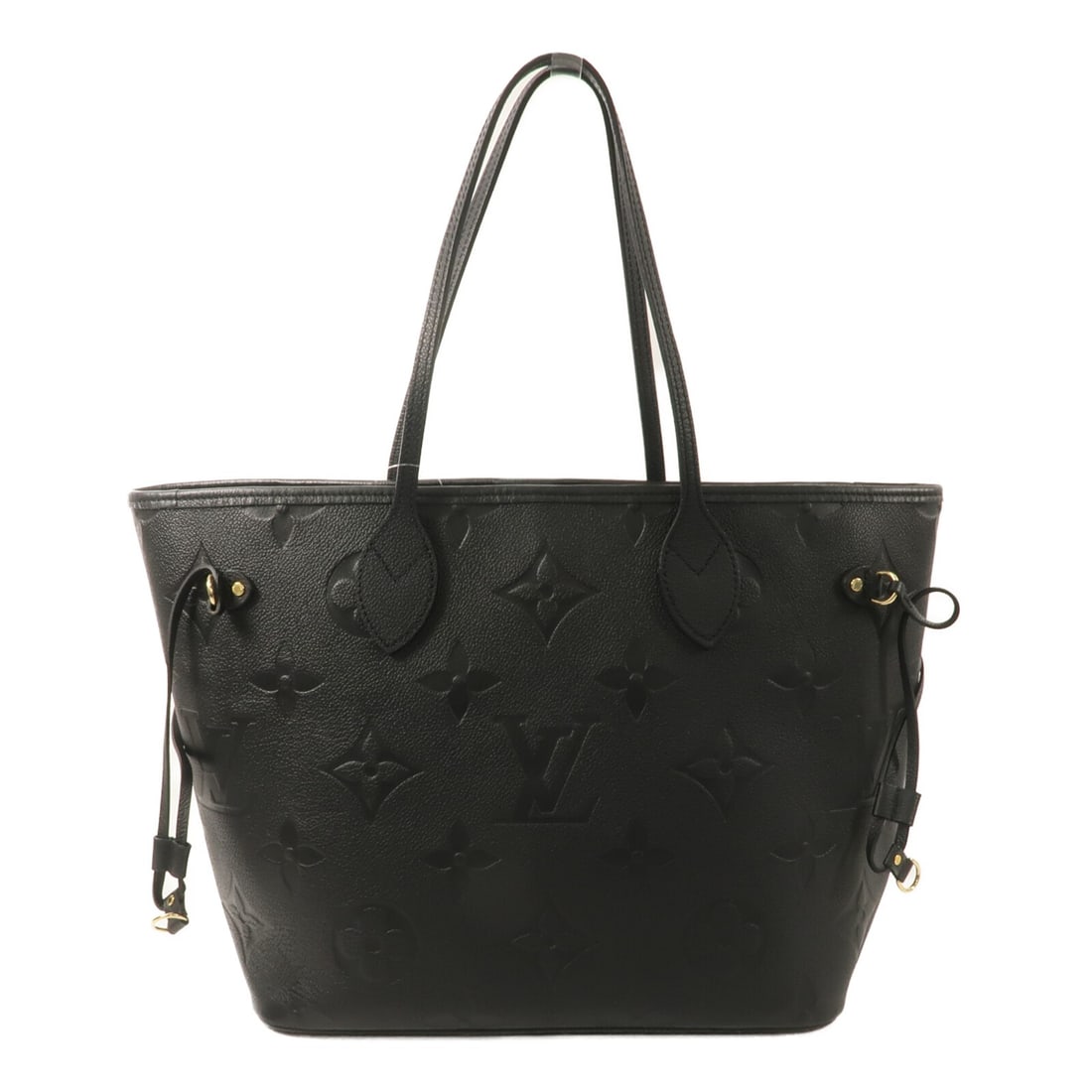 Louis Vuitton Neverfull MM Black Monogram Empreinte Calfskin Tote M45685: Louis Vuitton Neverfull MM Black Monogram Empreinte Calfskin Tote M45685 Louis Vuitton Neverfull MM tote bag in Black Monogram Empreinte and calfskin (cowhide). This regular-size women's tote is made 