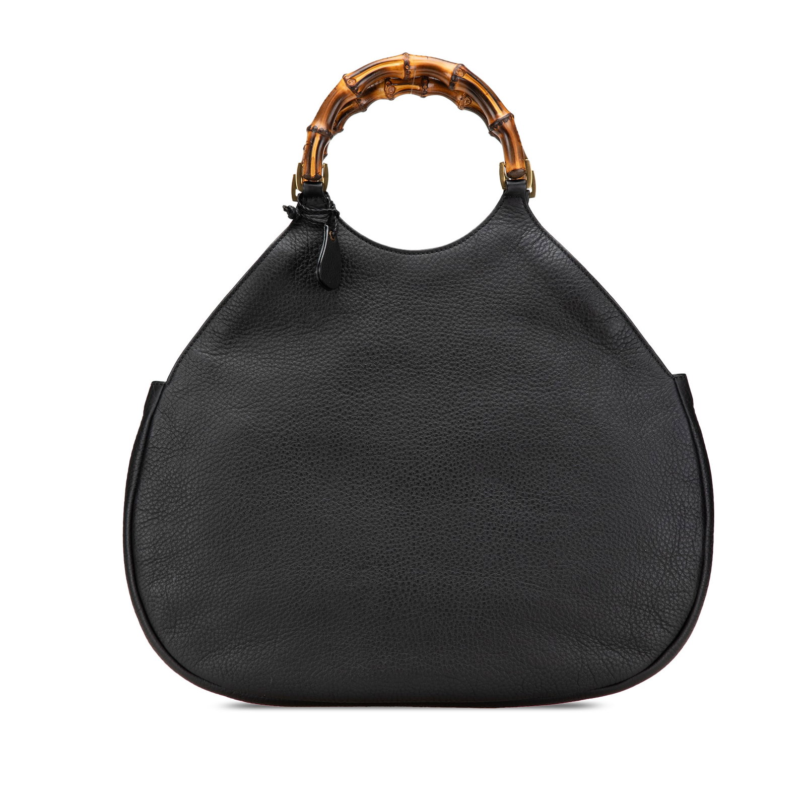 Gucci Bamboo Hobo Black Pebbled Calfskin Leather Bag (1 of 10)