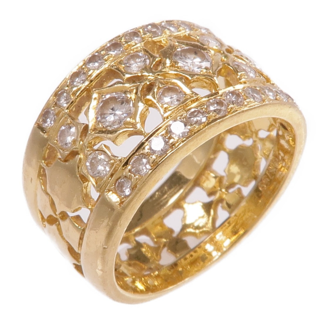 18K Yellow Gold Diamond Ring JEWELRY Brand Size 4.75 (1 of 7)