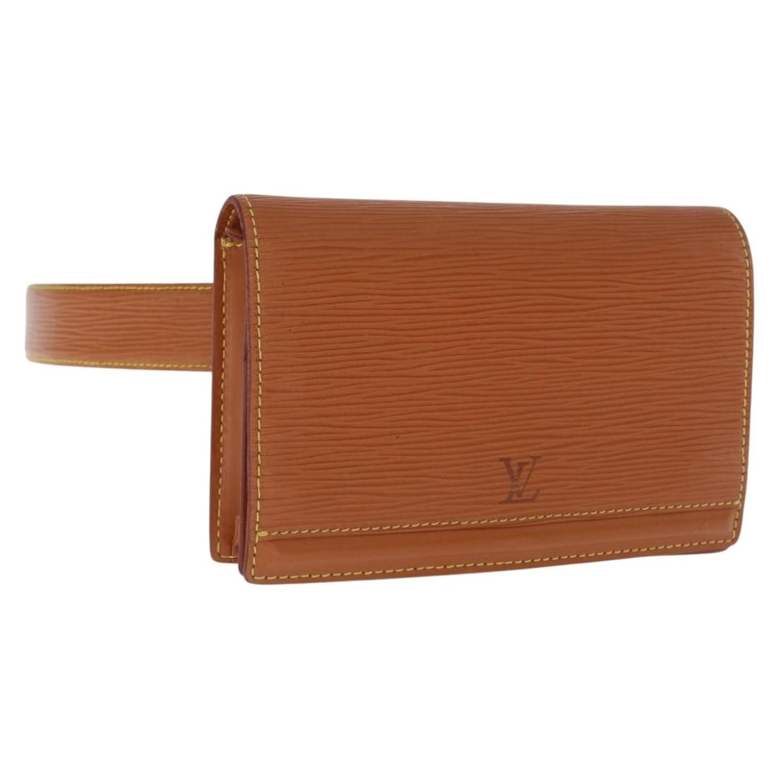 Louis Vuitton M52598 Epi Leather Pouch in Zipangu Gold: Louis Vuitton M52598 Epi Leather Pouch in Zipangu Gold Louis Vuitton Epi Ceinture Tilsitt pouch in Zipangu Gold, crafted in Epi leather. This women's pouch is made in France and includes only the item