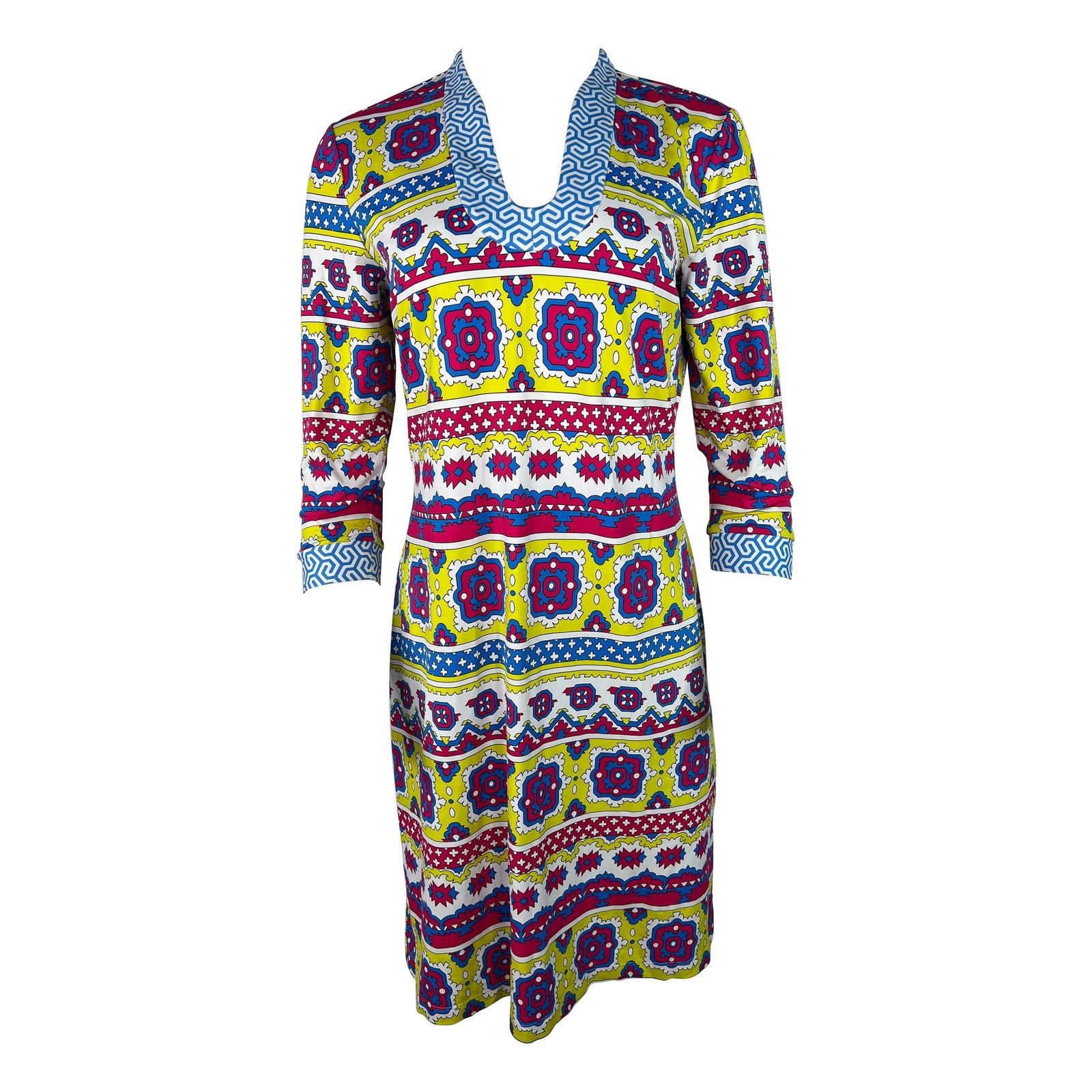 J McLaughlin Geometric Print Tunic Dress Size M Multicolor (1 of 8)