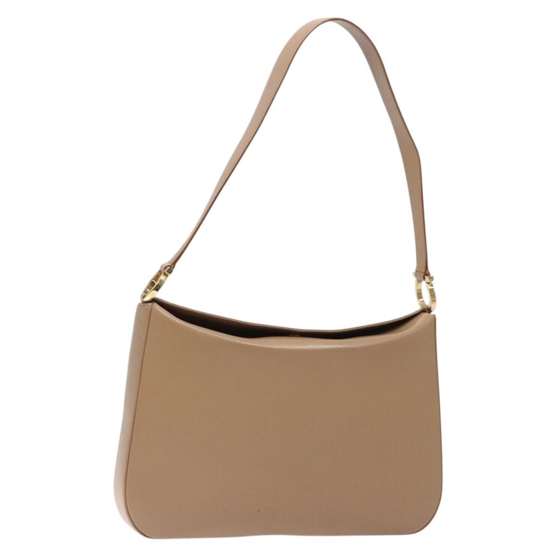Beige Leather Handbag Salvatore Ferragamo Gancini Italy: Beige Leather Handbag Salvatore Ferragamo Gancini Italy Salvatore Ferragamo Gancini leather bag in beige. Made in Italy, this piece is presented in good vintage condition with honest wear. Noted condi