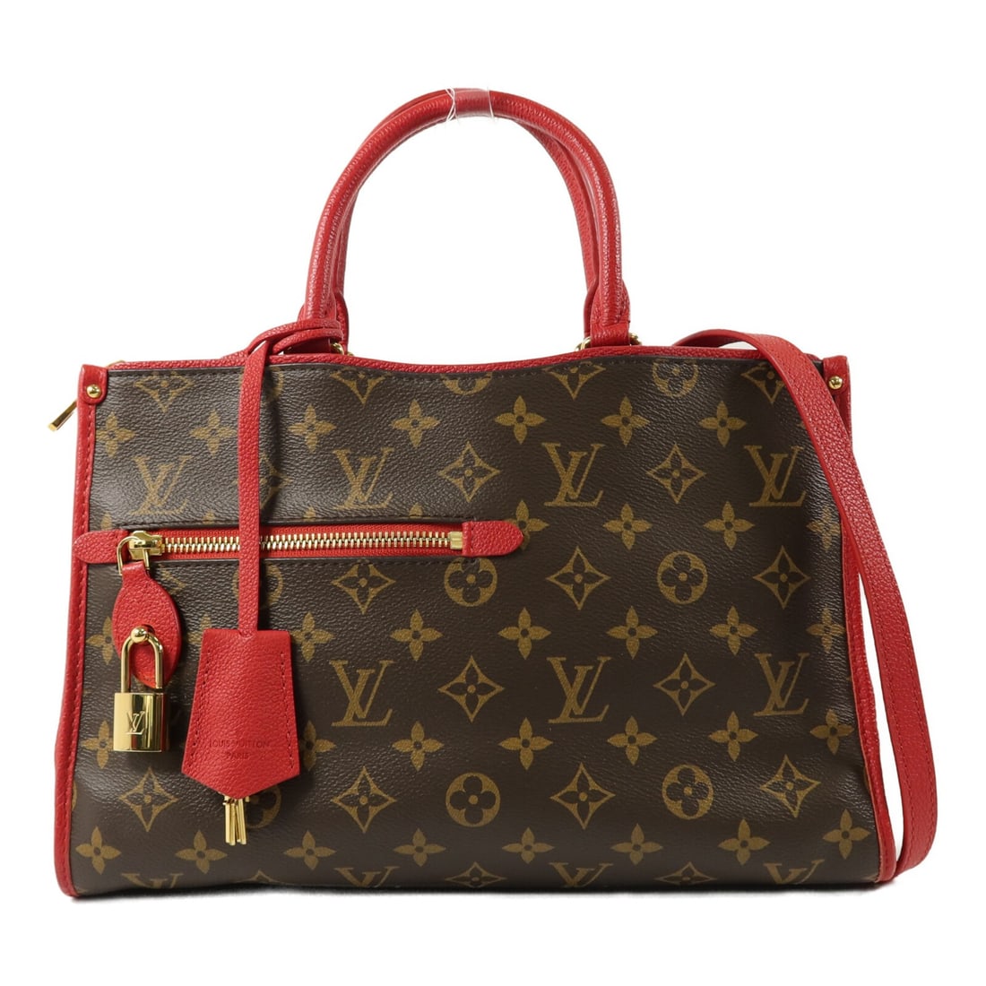 Louis Vuitton Popincourt PM M43433 2Way Monogram Shoulder Bag Red Brown: Louis Vuitton Popincourt PM M43433 2Way Monogram Shoulder Bag Red Brown Louis Vuitton Popincourt PM 2Way shoulder bag in Monogram PVC coated canvas with a brown and red color combination. This women's
