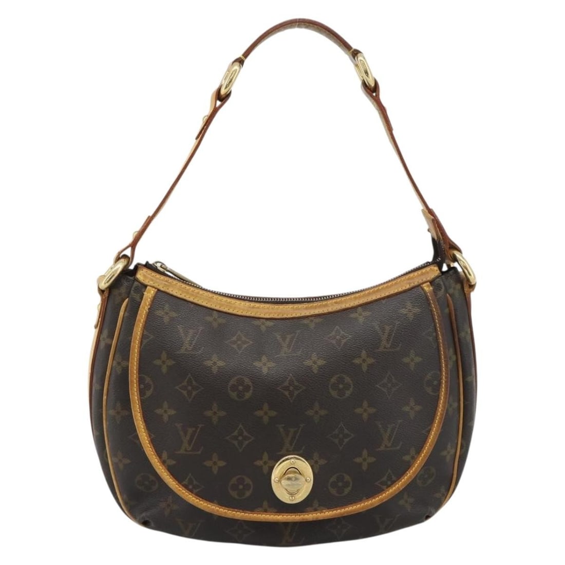 Louis Vuitton Tulum Brown Canvas Handbag: Louis Vuitton Tulum Brown Canvas Handbag Louis Vuitton Tulum handbag in brown monogram canvas with leather trim. This pre-owned piece shows fair overall condition with visible wear, including shape lo