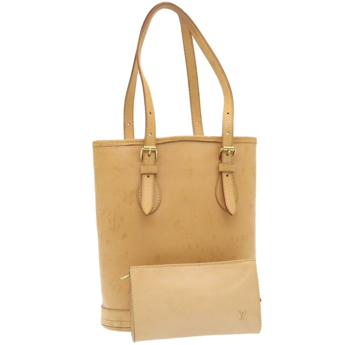 Louis Vuitton M85001 Nomad PM Bucket Leather Shoulder Bag Beige (1 of 18)