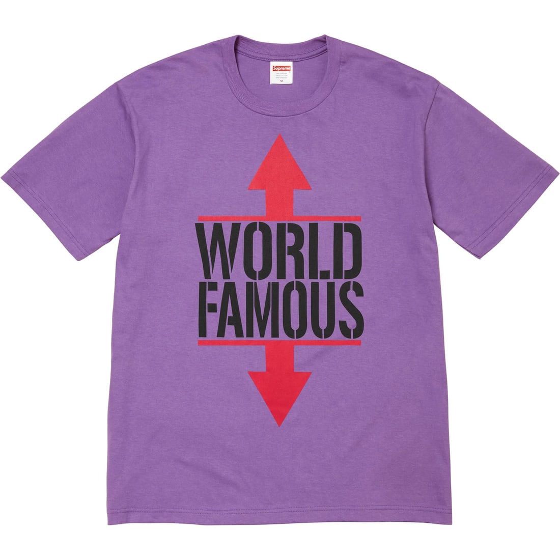 Supreme World Famous cotton T shirt purple size Small (1 of 2)