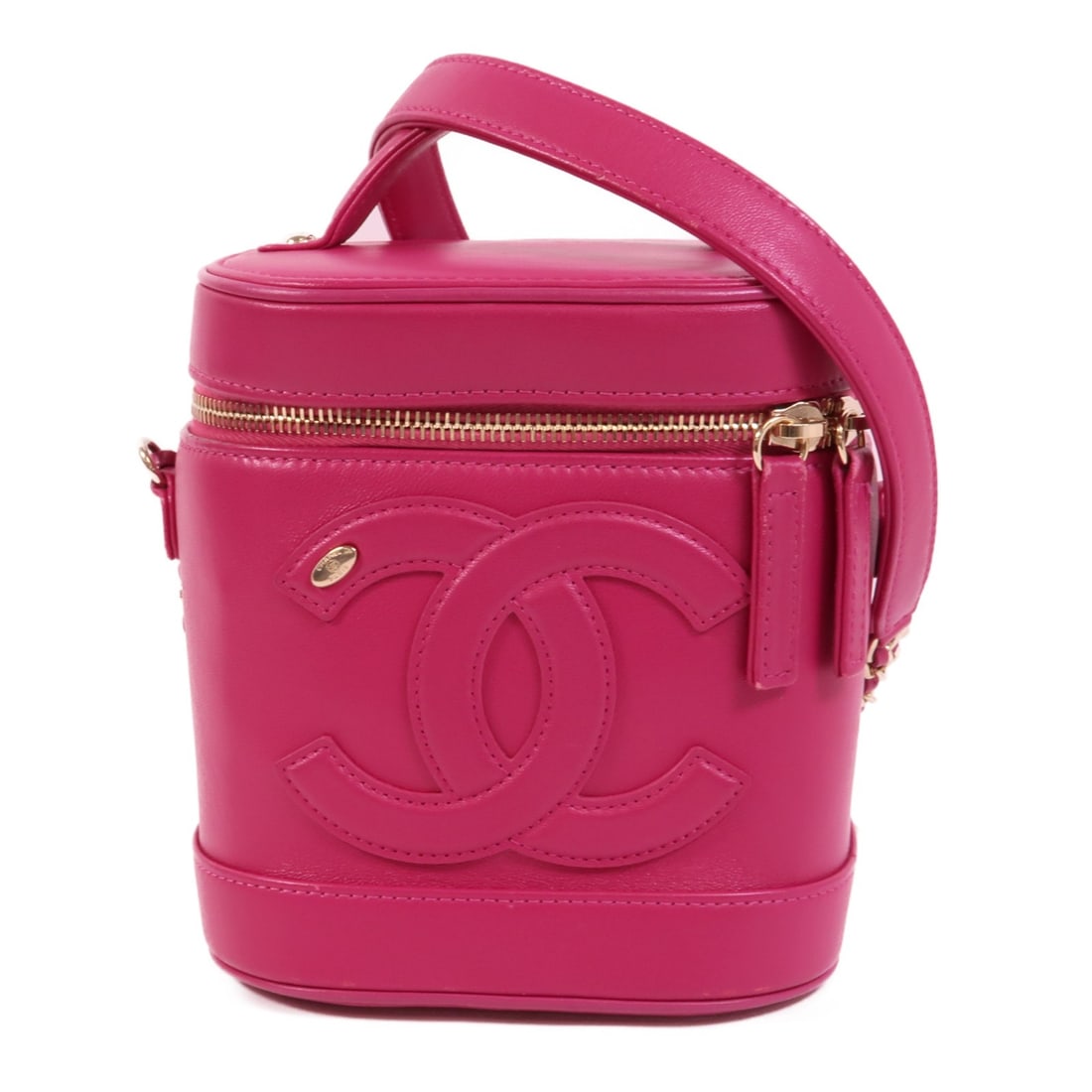 CHANEL AS0323 CC Vanity Case 2way Shoulder Bag Pink Lambskin (1 of 15)