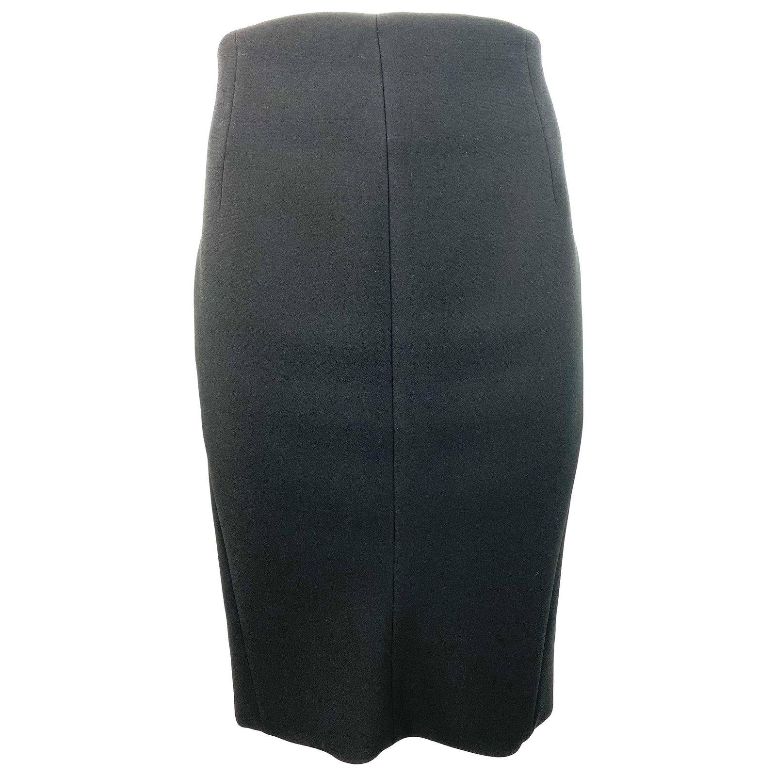 Balenciaga black asymmetrical pencil skirt EU 38: Balenciaga black asymmetrical pencil skirt EU 38 Classic Balenciaga pencil skirt in black, designed with an asymmetrical cut that is higher waisted and shorter in the front, and lower waisted and long
